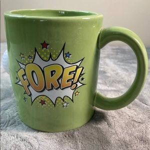 BigMouth Inc. Fore! Golfer's Mug 20oz Ceramic Coffee Green Mug  “Hole In One”